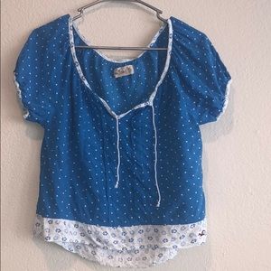 Hollister blue shirt